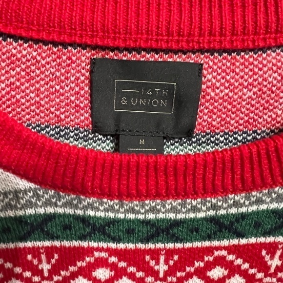 14th & Union Men’s Holiday Fair Isle Sweater (Nordstrom) NWT - Picture 3 of 6